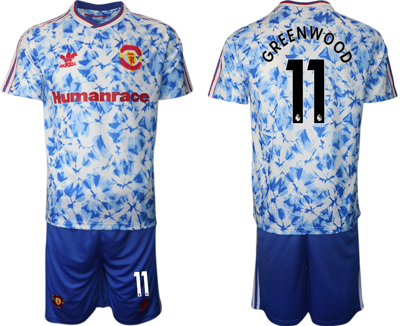 Men 2021 Manchester united adidas Human Race #11 soccer jerseys